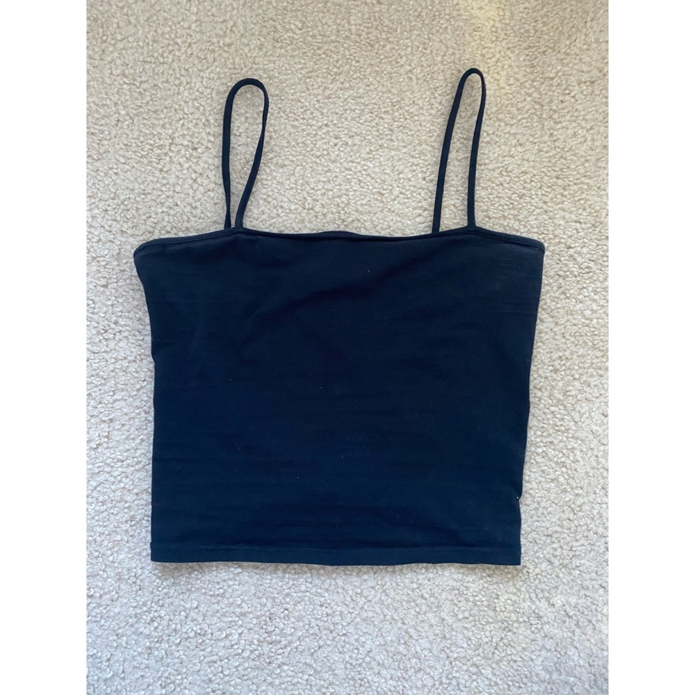 Black, H&M, cotton, crop top, basic
